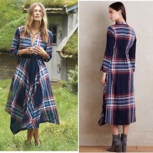 Anthropologie Isabella Sinclair Tartan Plaid Dress